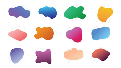 Collection of speech bubbles with copy space