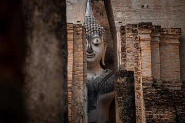 buddha statue in wat sri chum sukhothai thailand
