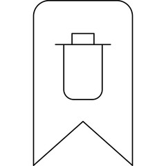 Delete Bookmark single vector illustration icon