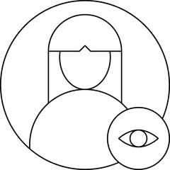 Update Female Profile single vector illustration icon