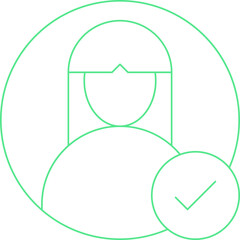 Select Female Profile single vector illustration icon