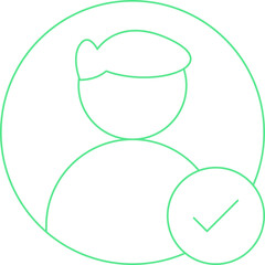 Select Male Profile single vector illustration icon