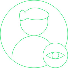 View Male Profile single vector illustration icon