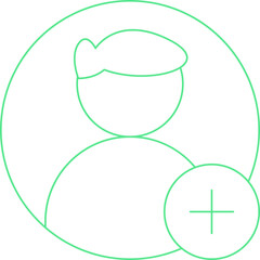 Add Male Profile single vector illustration icon