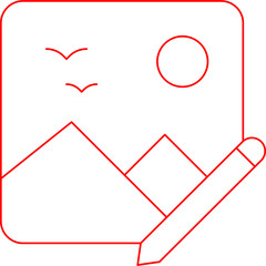 Edit Image single vector illustration icon