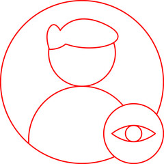 View Male Profile single vector illustration icon