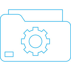 Folder Settings single vector illustration icon