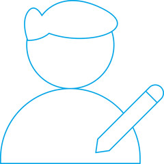 Update Male Profile single vector illustration icon