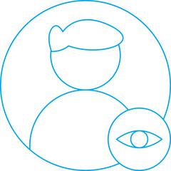 View Male Profile single vector illustration icon