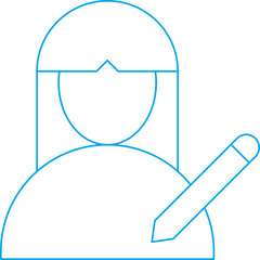 View Female Profile single vector illustration icon