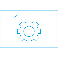 Browser Settings single vector illustration icon