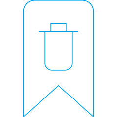 Delete Bookmark single vector illustration icon