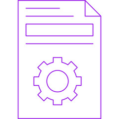 Document Settings single vector illustration icon