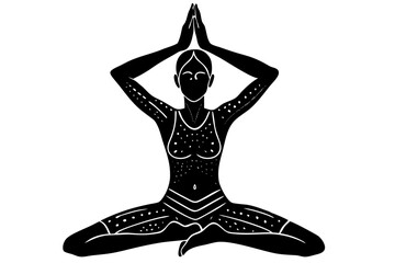 Minimalist line art yoga illustration featuring graceful poses and meditative figures. Perfect for wellness branding, yoga studio logos, meditation guides, health and fitness content, spiritual artwor