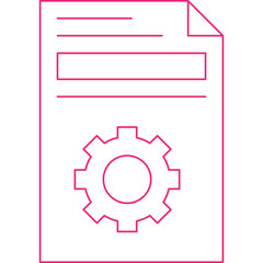 Document Settings single vector illustration icon