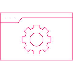 Browser Settings single vector illustration icon