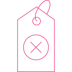 Delete Tag single vector illustration icon