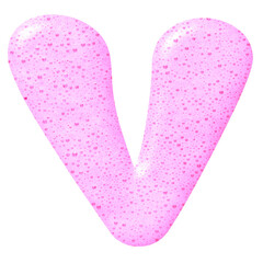 pink letter v
