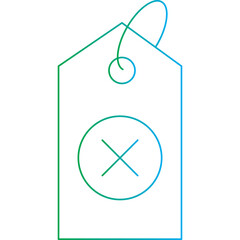 Delete Tag single vector illustration icon