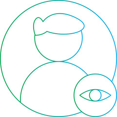 View Male Profile single vector illustration icon