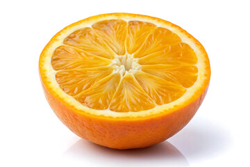 fresh fruit cut in half orange image with white background