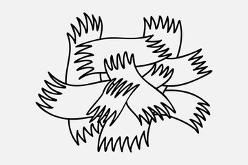 Outline Doodle Vector Image for any size ideal for advertising and posters, personal project or t-shirts, mugs, books, logos, etc.