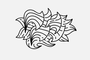 Outline Doodle Vector Image for any size ideal for advertising and posters, personal project or t-shirts, mugs, books, logos, etc.