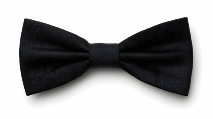 Elegant Black Bow Tie Isolated On White