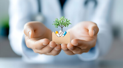 Concepts of Medical Insurance and Healthcare with Female Physicians and Children in a Hospital Environment

