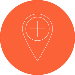 Obraz premium Add Location single vector illustration icon