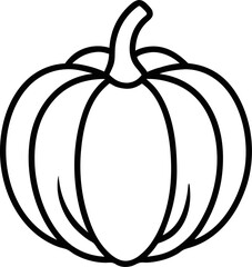 Pattypan Squash outline icon on a white background