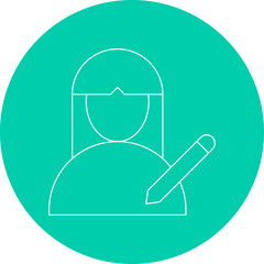 View Female Profile single vector illustration icon