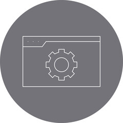 Browser Settings single vector illustration icon