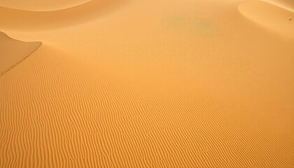 Aerial View Of Golden Sand Dunes In Desert