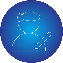 Update Male Profile single vector illustration icon