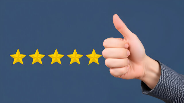Five-Star Review with Thumbs Up