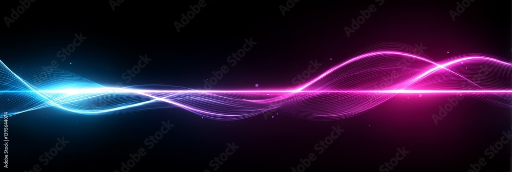 Poster abstract tech waves gradient background - symbolizing innovation, technology, energy, connection, an