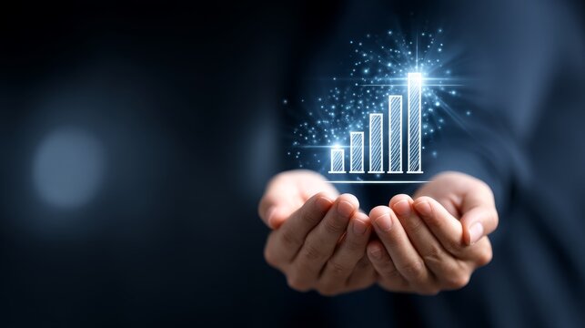 Actuary Success: Growth and Financial Security - Financial growth, upward trend, data analysis, secure future, expert advice. Symbolizing success, stability, and opportunity in the actuarial field