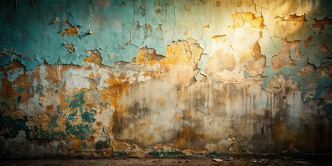 Aged Wall Texture  Distressed Surface with Peeling Paint and Rich Color Variations