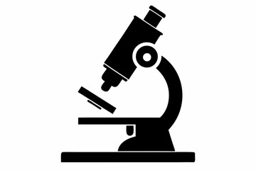 science microscope silhouette vector