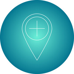 Obraz premium Add Location single vector illustration icon