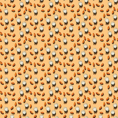Almond Milk Cups Seamless Pattern Design