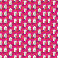 Colorful Almond Milk Seamless Pattern Design