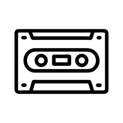 Cassette Tape Representing Analog Audio Storage Icon Design