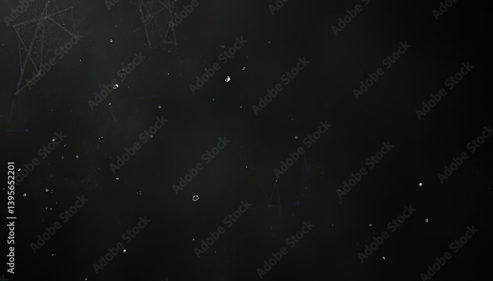 Poster dark abstract background with glowing network lines and particles