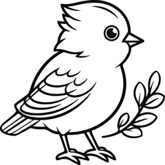 a Hand drawn bird outline 