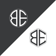 initial monogram logo With Circle and Polygon shape creative logo design.
