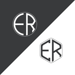 initial monogram logo With Circle and Polygon shape creative logo design.
