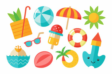 A set of summer icons