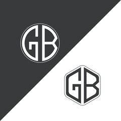 initial monogram logo With Circle and Polygon shape creative logo design.
